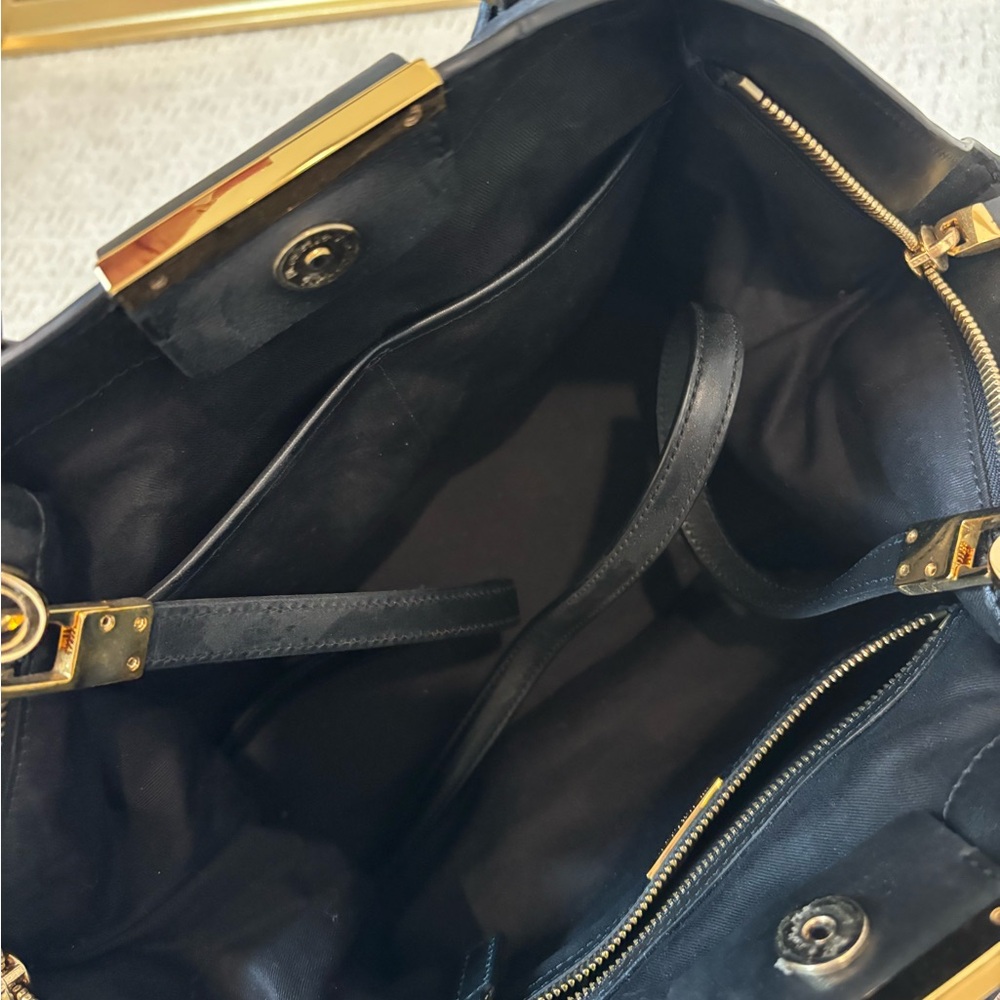 Michael Kors Navy and Gold Satchel - Picture 6 of 6